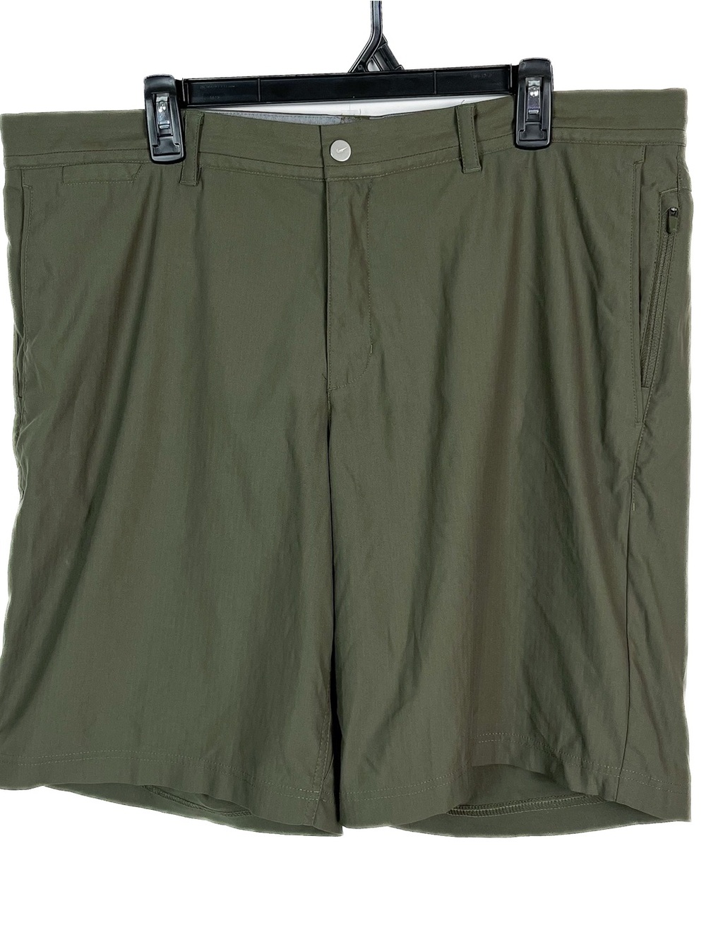 Nike Golf Tiger Woods TW Shorts Mens 38 Olive Green Performance Flat Front